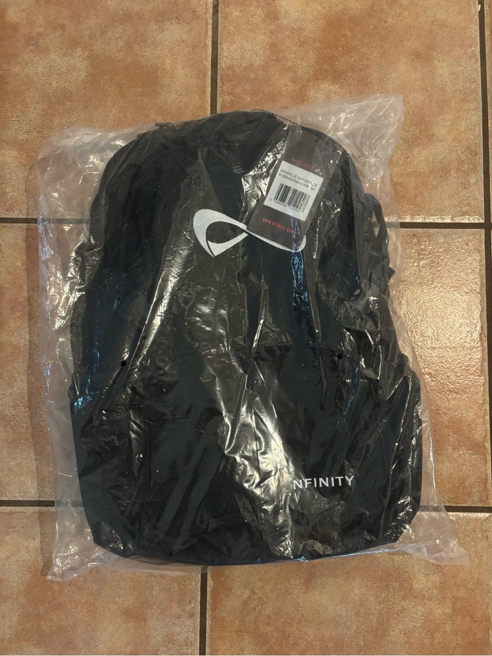NFINITY Black Backpack with White Logo